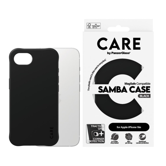 PanzerGlass CARE by PanzerGlass - Etui - Svart - iPhone 16e