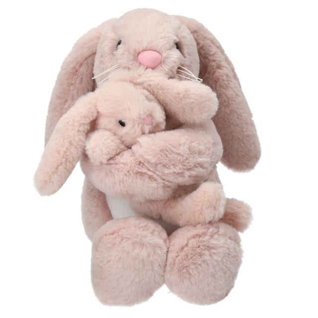 Princess Mimi Plysj kanin Nelly med baby - (0413509)