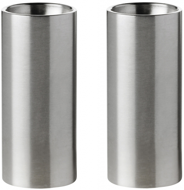 Stelton Arne Jacobsen Cylinda Salt- og peppersett (stål)