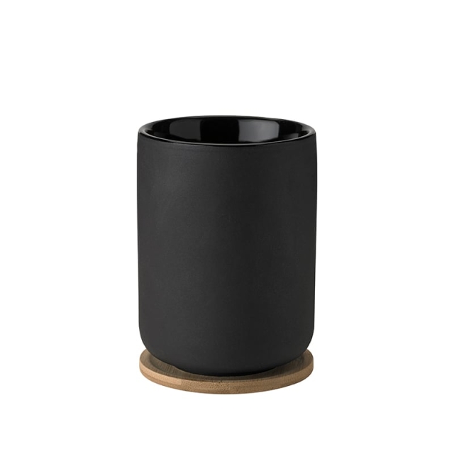 Stelton Theo termokopp med underkop 0,25 l (svart)