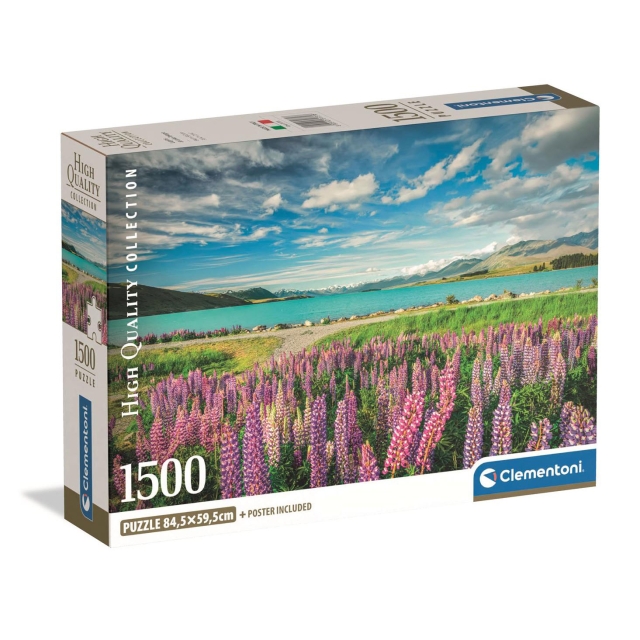 Clementoni Puslespill 1500 Pcs CB High Quality Collection Lupins At Lake Tekapo