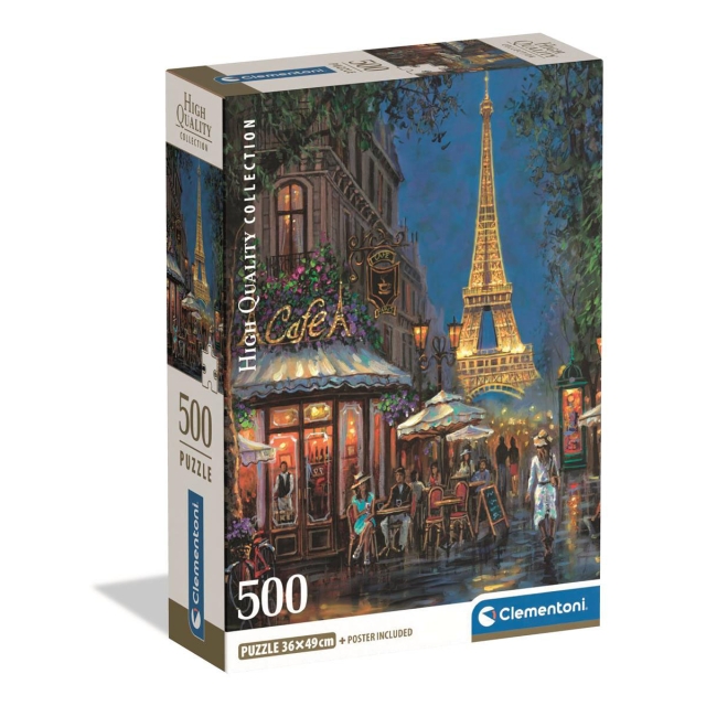 Clementoni Puslespill 500 Pcs CB High Quality Collection Night of the Eiffel Café
