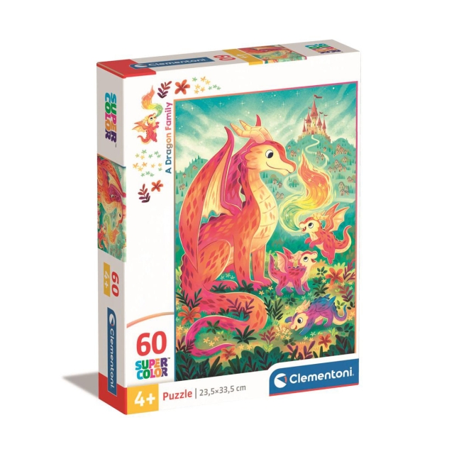Clementoni Puslespill 60 Pcs Noli A Dragon Family