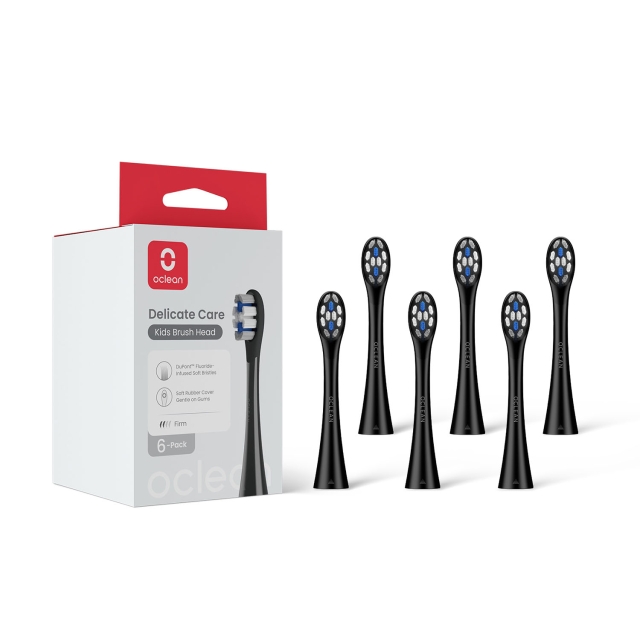 Oclean Børstehode Kids 6-Pakk Svart