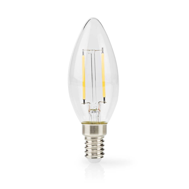 Nedis LED lyspære E14 | Lyshvit | 2.2 W | 470 lm | 2700 K | Varm Hvit | Retro Style | 1 stk. | Klart