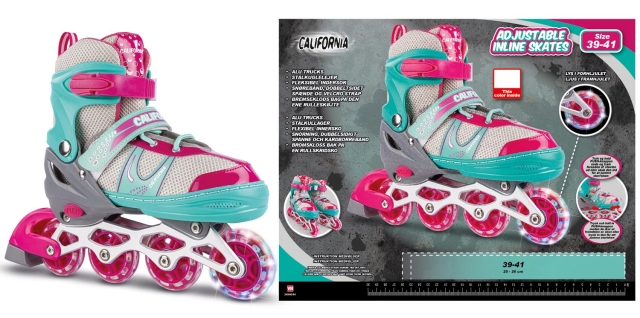 California Inliner med lys størrelse 39-41 - Grønn (24940)