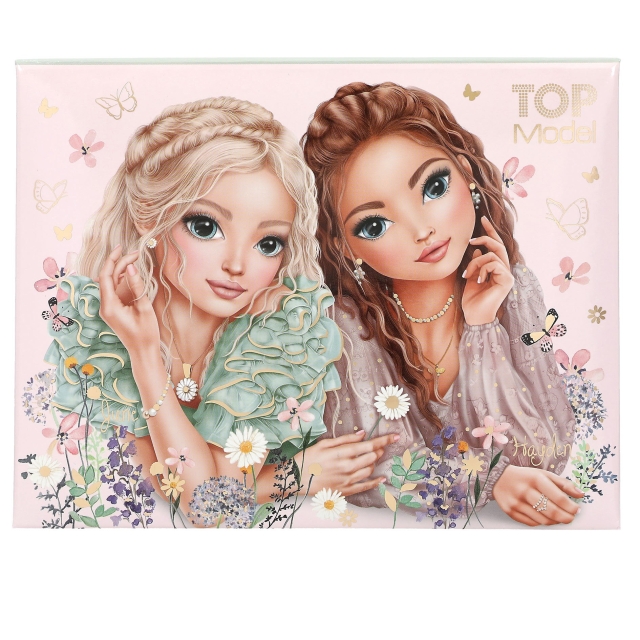 TOPModel Brevpapireske SUMMER FEELING - Myk rosa og trendy salviegrønn