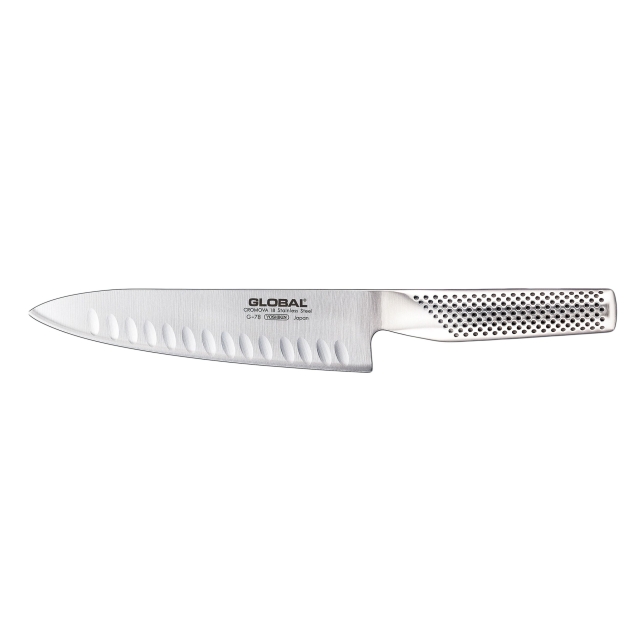 GLOBAL Kokkekniv med rillet blad på 20 cm (G-78 )