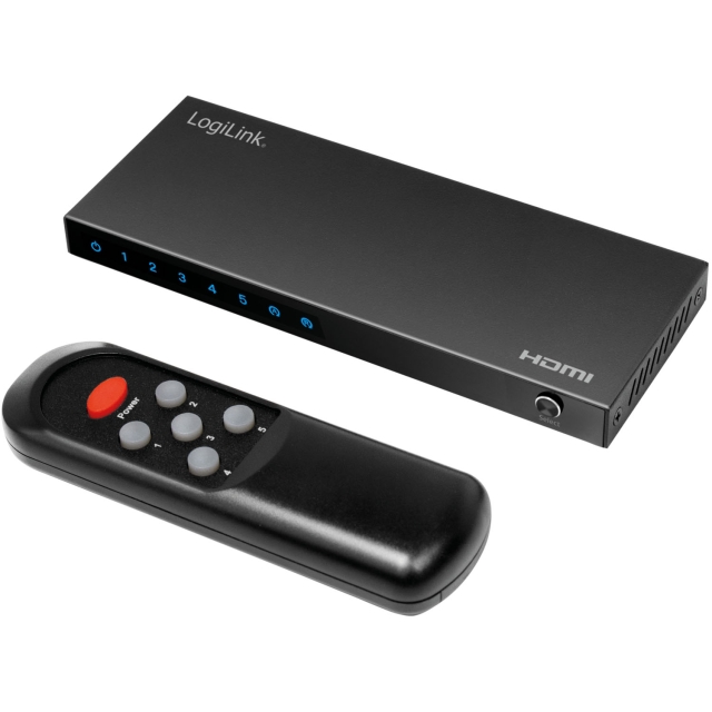 LogiLink HDMI-switch 5-portar HDMI 2.0 4K/60 Hz
