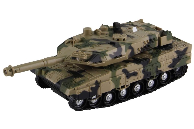 KLX Militær stridsvogn med friksjon, lys, lyd og Try-Me (534681)