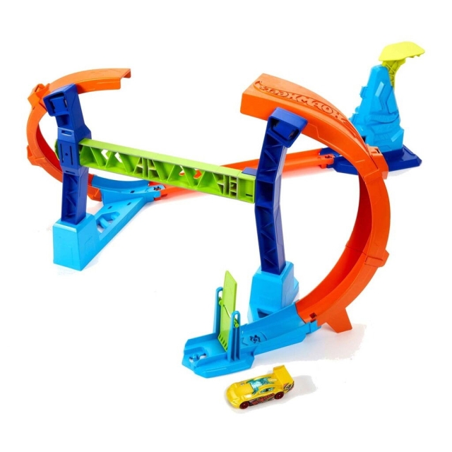 Hot Wheels Stunt Tracks Corkscrew Jump Champion (JFH36)