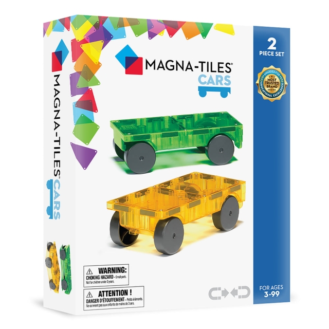 Magna Tiles MAGNA-TILES - Biler Utvidelsessett med 2 deler: Grønn og gul (90216)