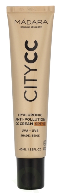 Madara CityCc Hyaluronic Anti-Pollution Cream CC SPF 40 ml 15 Beige