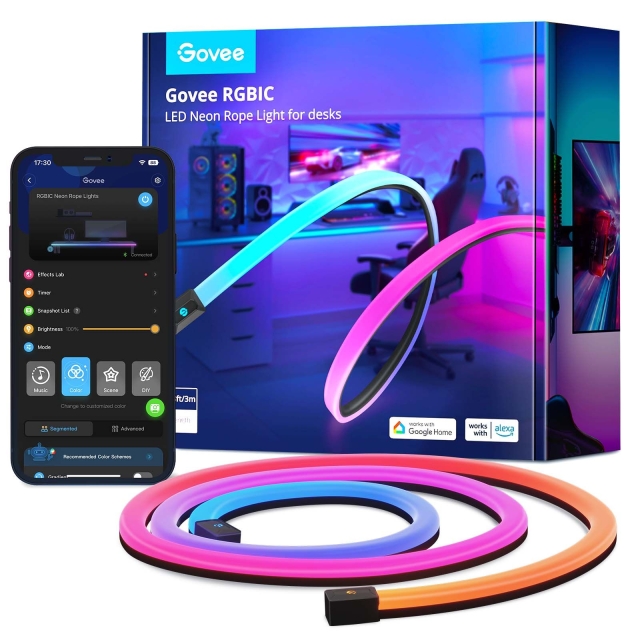 Govee Neon spillbordbelysning (3m) - Smart RGBIC LED-stripe