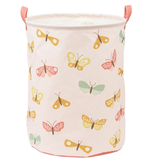 A little lovely company Oppbevaringspose - Butterflies - 40 x 50 x 40 cm