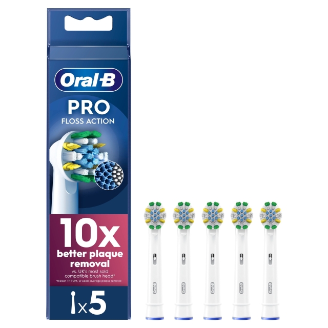 Oral B Pro Floss Action Tannbørstehoder - Hvit - 5 stk