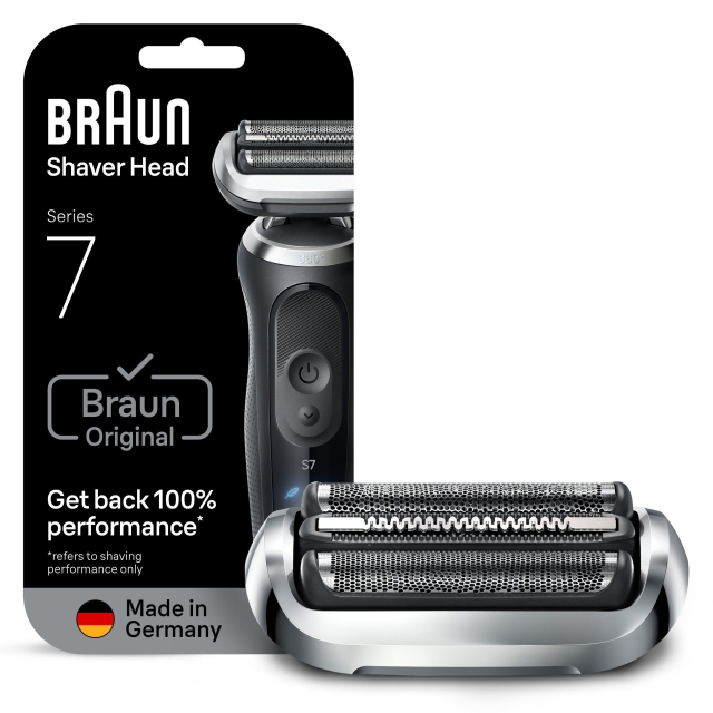 Braun Series 7 elektrisk barbermaskin - ORIGINAL erstatningshode, 74S - Sølv