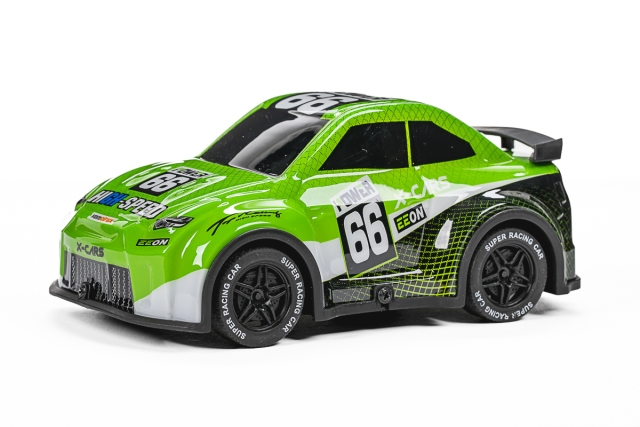 TEC-TOY Mini Rally R/C 1:24 2,4 GHz m/lys, grønn (471274)