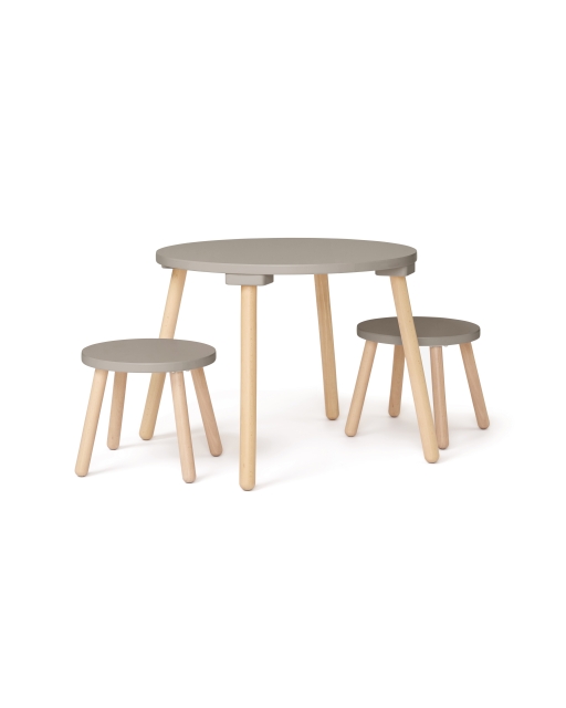 Kids Concept Krakk- og bordsett - Lysebrunt - 77x77x46 cm