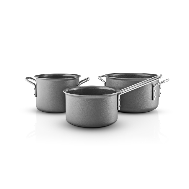 Eva Trio Grey Line Kokekar- og grytesett - Grå - 1,8 L - 2,5 L - 3,8 L