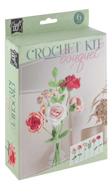 Craft ID Heklepakke Blomsterbukett Rosa (CR1736/GE)