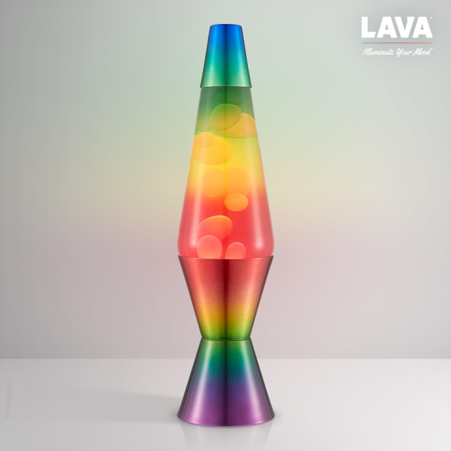 Lavazza Lampe - Hvit/Tri-colour, regnbuefarget fot - 37 cm