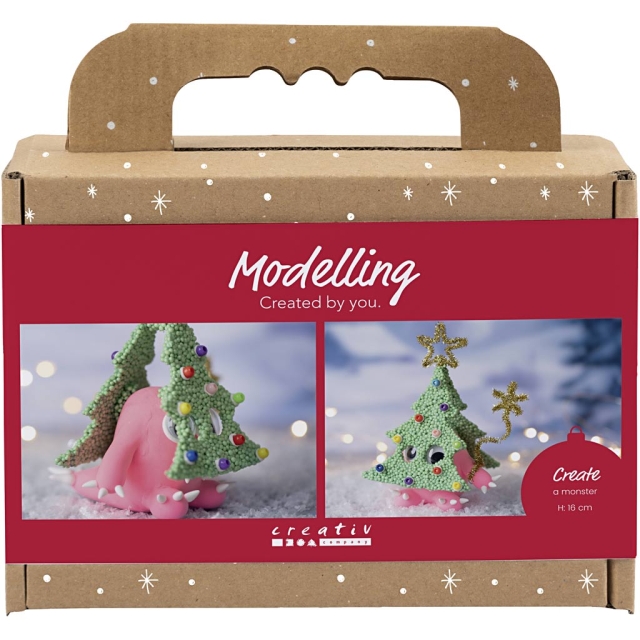 Mini Craft Kit Modellering - Juletremonster - assorterte farger (977829)