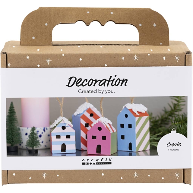 Mini Craft Kit Decoration - Houses - colorful (977838)