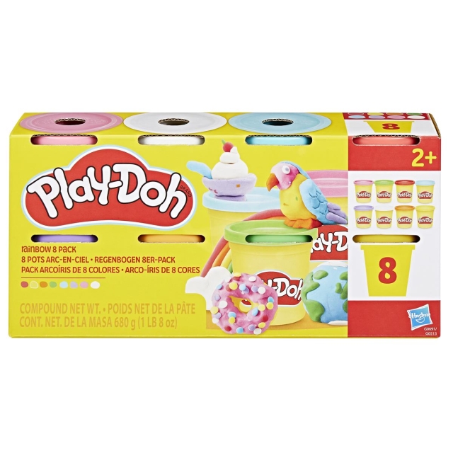 PLAY-DOH Compound 8 Pack, Rainbow, 3 Oz Flerfarget 3 Oz