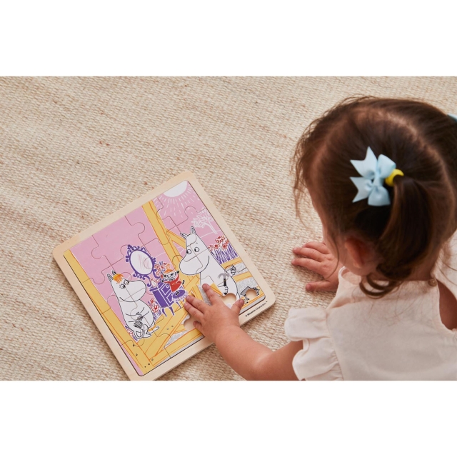 Moomin Puslespill 16 Pcs Wooden Puzzle Construction Fun