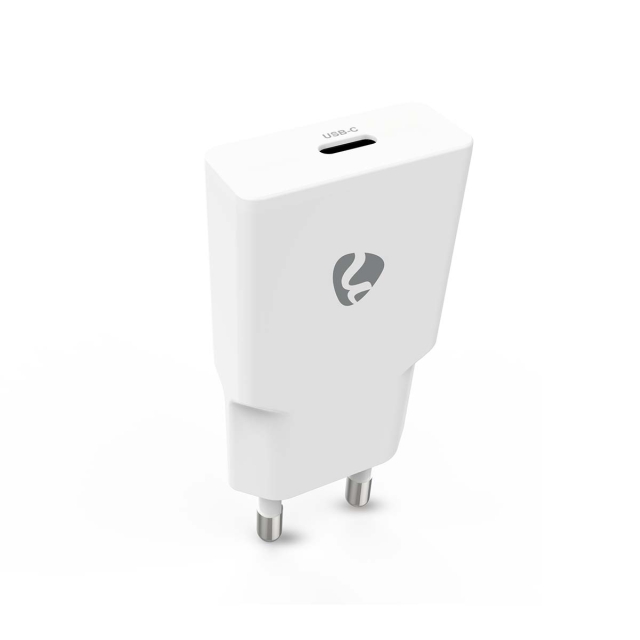 Nedis vegg lader | 20 W | GaN | PD3.0 | Hurtigladefunksjon | 1.67 A / 2.22 A / 3.0 A | Antall utganger: 1 | USB-C™ | Automatisk Spenning Utvalg | Hvit