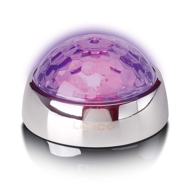 Lenco Senterstabilisator med Party LED Light for platespiller Sølv