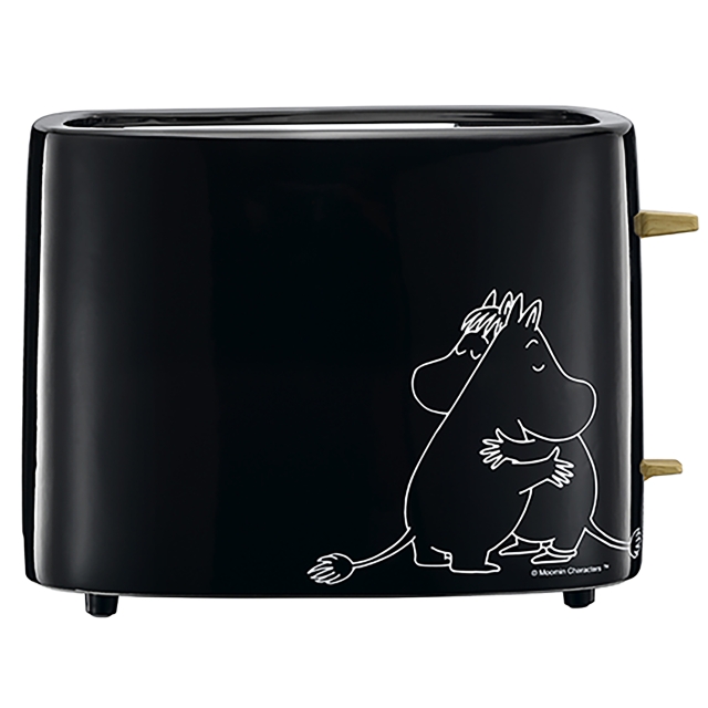 Moomin Keramisk brødrister 2 skiver svart 875W