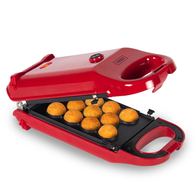 Trebs 6-i-1 Snack Maker / Comfortcook for deilige vafler, smultringer, cake pops, madeleinekjeks, vaffelboller til iskrem og minikaker
