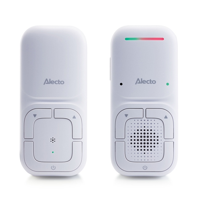 Alecto Moderne Full Eco audio babymonitor med krystallklar DECT-lydkvalitet og lang standby-tid Hvit