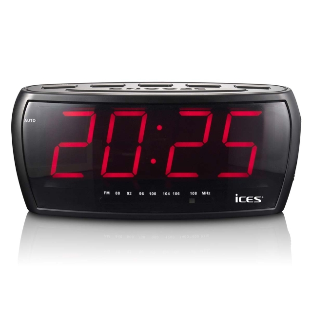 ICES FM-klokkeradio med jumbodisplay