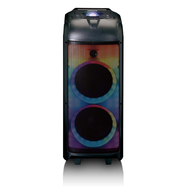 Lenco PA med full LED-belysning foran og diskokule