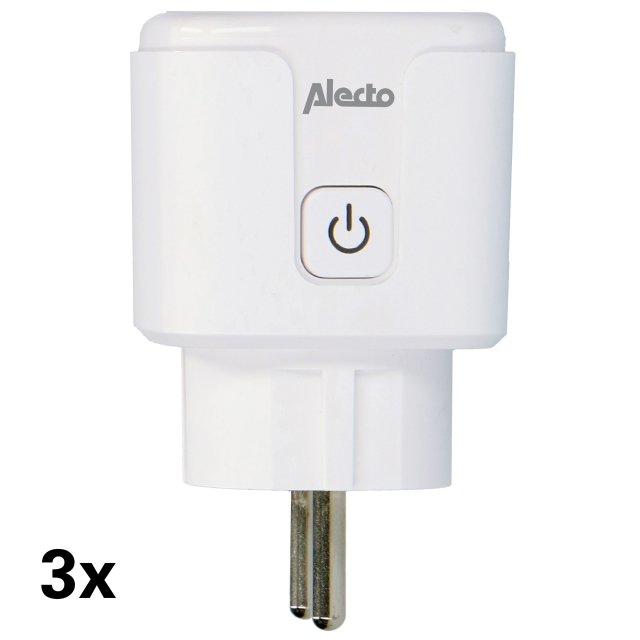 Alecto Smart Wi-Fi-plugg 16A 3680W 3-pakning Hvit