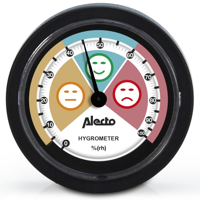 Alecto Analogt hygrometer Svart