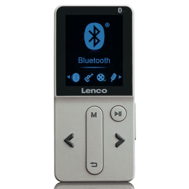 Lenco MP4-spiller bluetooth® med 8 GB Silver