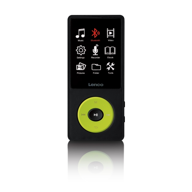 Lenco MP3/MP4-spiller med Bluetooth® og 8 GB internminne Green