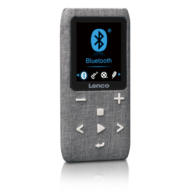 Lenco MP3/MP4-spiller med Bluetooth® 8 GB Micro SD-kort Grå