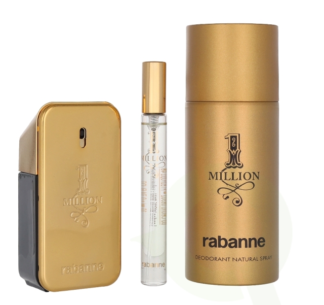 Paco Rabanne 1 Million Giftset 210 ml Edt Spray 50ml/Deo Spray 150ml/Edt Spray 10ml
