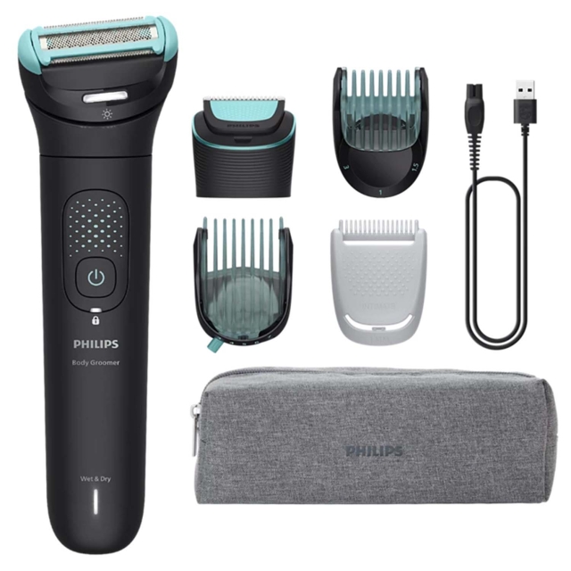 Philips Body Groomer 7000 Serien 2D-flexhuvud och dubbelt trim- och raksystem BG7470/15