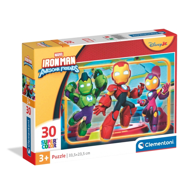 Clementoni Puslespill 30 Pcs Iron-Man and His Awesome Friends