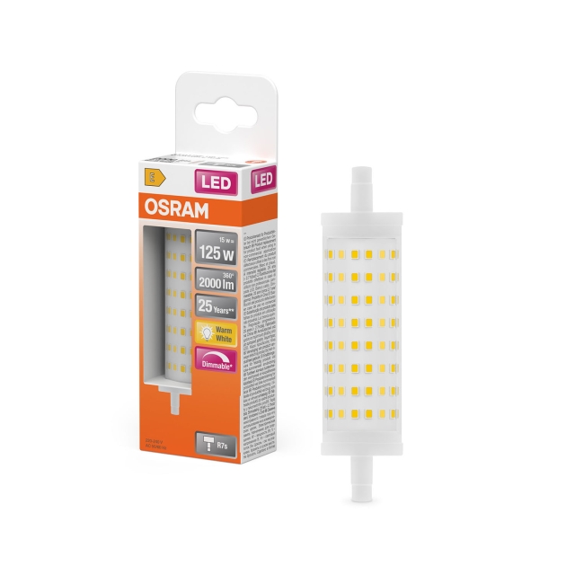 Osram Lyspære LED Line Dim 15W 827 Clear R7S