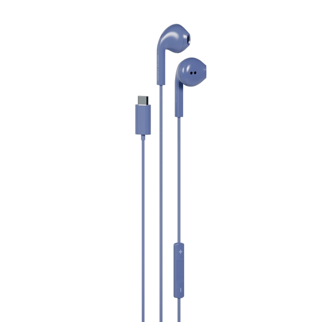Happy Plugs Hodetelefon In-Ear USB-C Kablet Blå