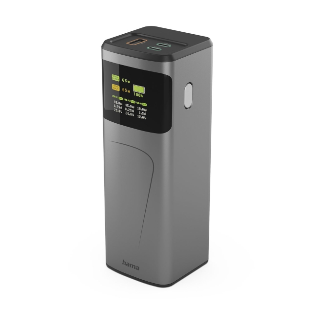 Hama Powerbank 20000mah 2xUSB-C 1xUSB-A 65W Rask Lading