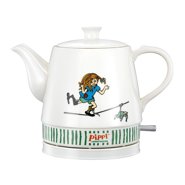 Pippi Keramisk vannkoker - 0,8 liter - Pippi Circus-design