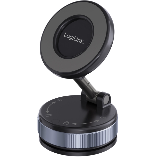 LogiLink Mobilhållare magnetisk med vakuumfäste